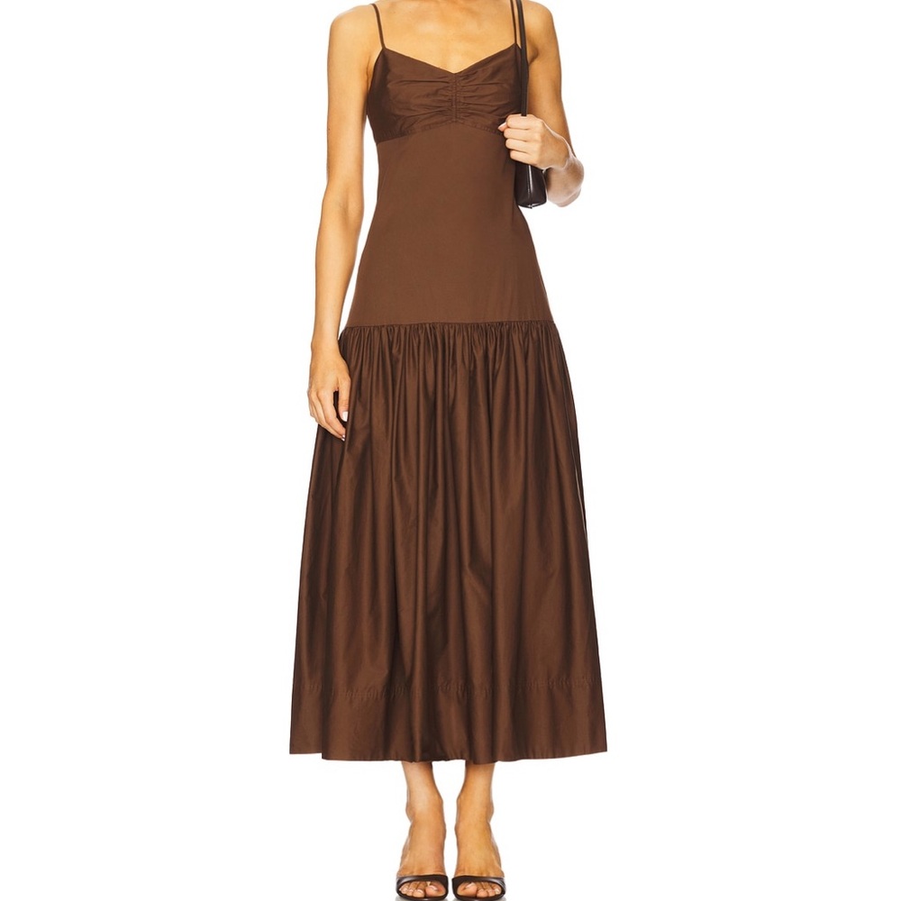ALC Harper dress in chocolate brown